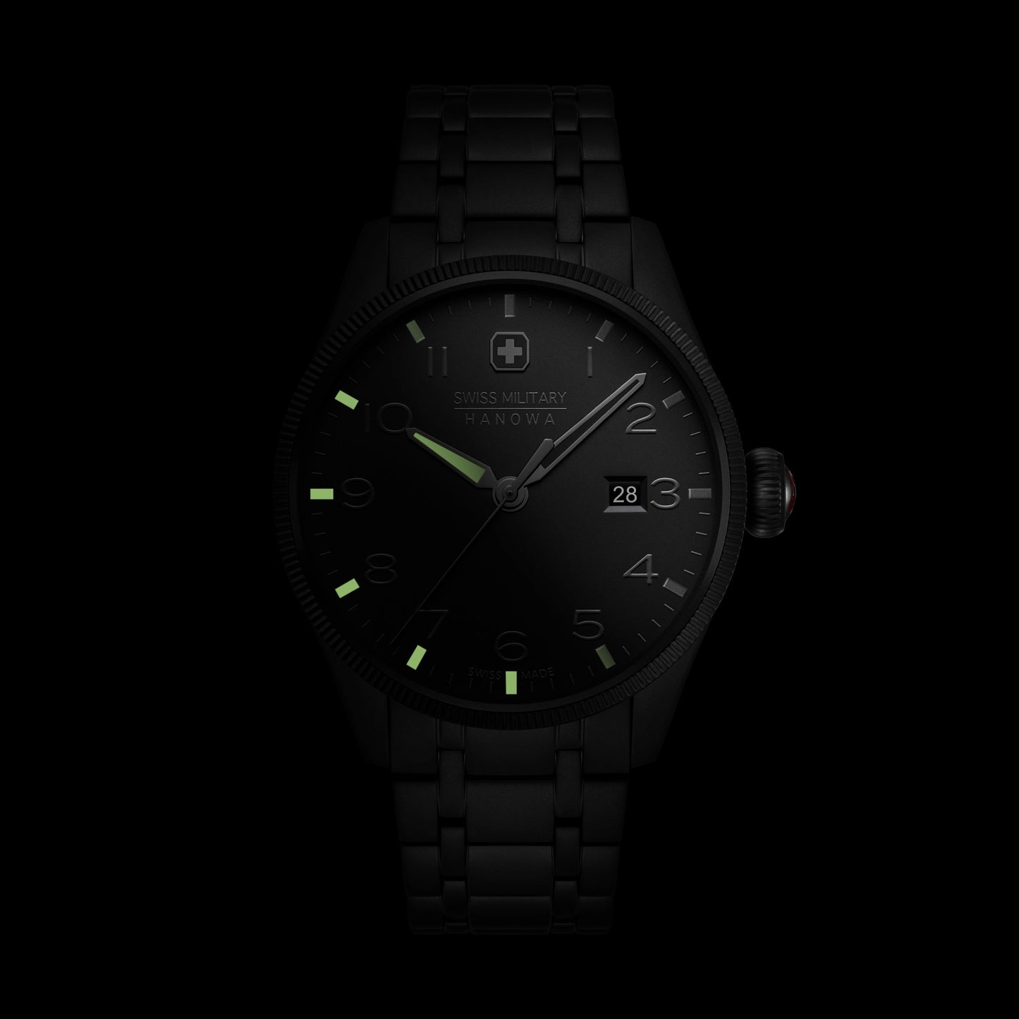 Swiss Military Hanowa Thunderbolt Stealth SMWGH0000830 Herren Armbanduhr Schwarz • Saphirglas • 10 ATM Wasserdicht, Bild 6