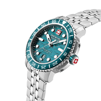 Swiss Military Hanowa Aqua SMWGH0004501 Herren Armbanduhr Blau/Grün • Saphirglas • 20 Bar Wasserdicht, Bild 2