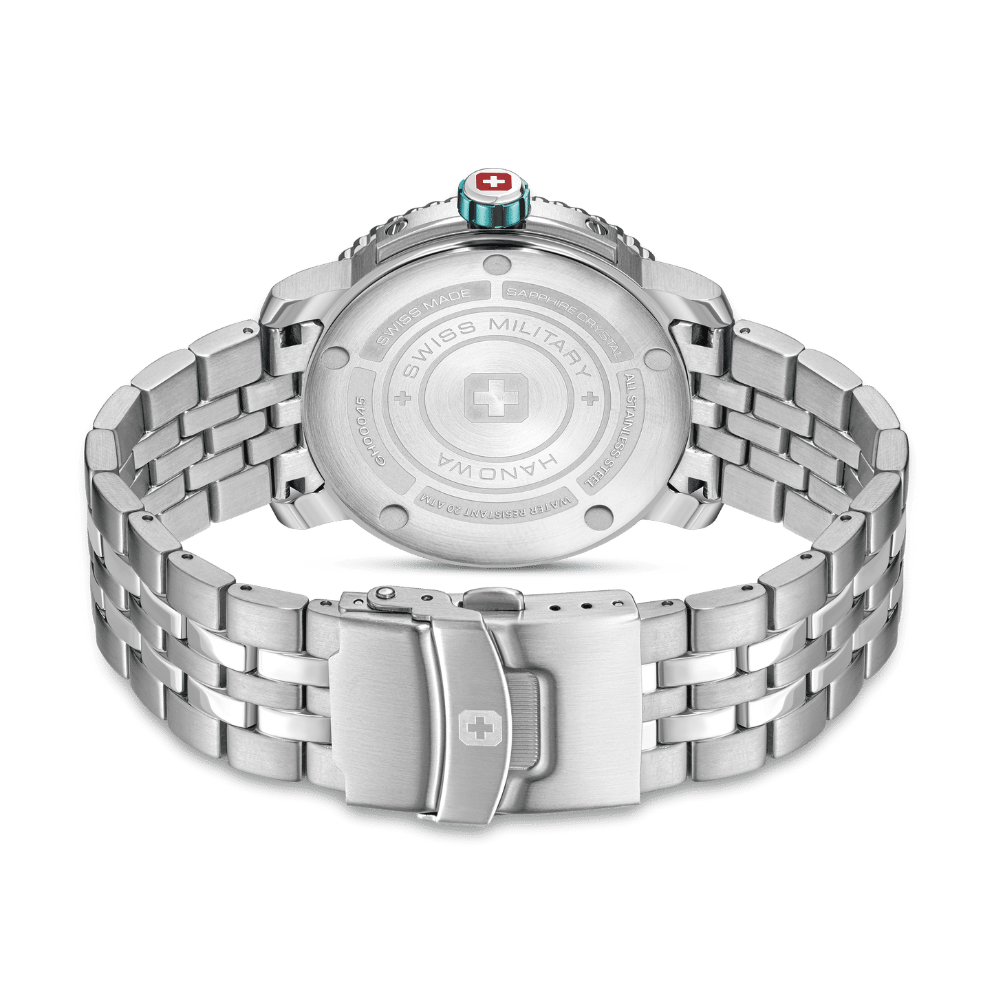 Swiss Military Hanowa Aqua SMWGH0004501 Herren Armbanduhr Blau/Grün • Saphirglas • 20 Bar Wasserdicht, Bild 5
