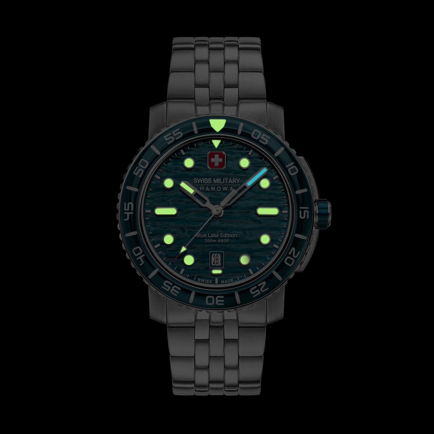 Swiss Military Hanowa Aqua SMWGH0004501 Herren Armbanduhr Blau/Grün • Saphirglas • 20 Bar Wasserdicht, Bild 6