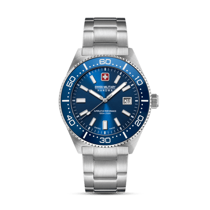 Swiss Military Hanowa Nomad SMWGH0004904 Herrenuhr Blau • Saphirglas mit AR-Beschichtung • 10 ATM Wasserdicht
