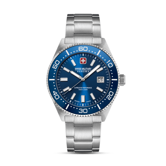 Swiss Military Hanowa Nomad SMWGH0004904 Herrenuhr Blau • Saphirglas mit AR-Beschichtung • 10 ATM Wasserdicht