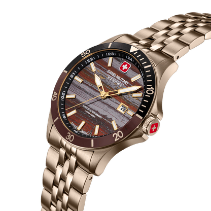 Swiss Military Hanowa Flagship Tiger Iron SMWGH0008310 Herrenuhr Beige • Saphirglas • Limitiert auf 500 Stück, Bild 2