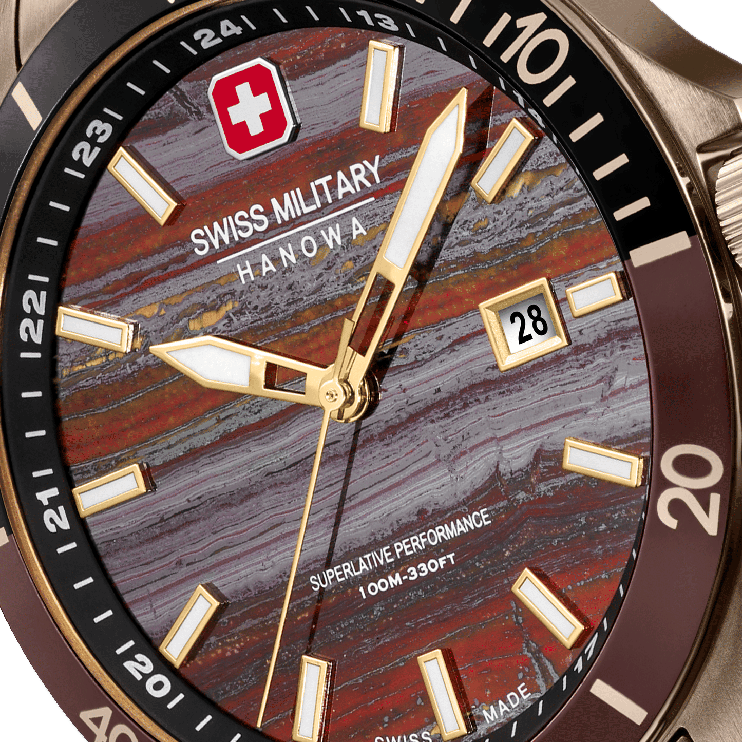 Swiss Military Hanowa Flagship Tiger Iron SMWGH0008310 Herrenuhr Beige • Saphirglas • Limitiert auf 500 Stück, Bild 3