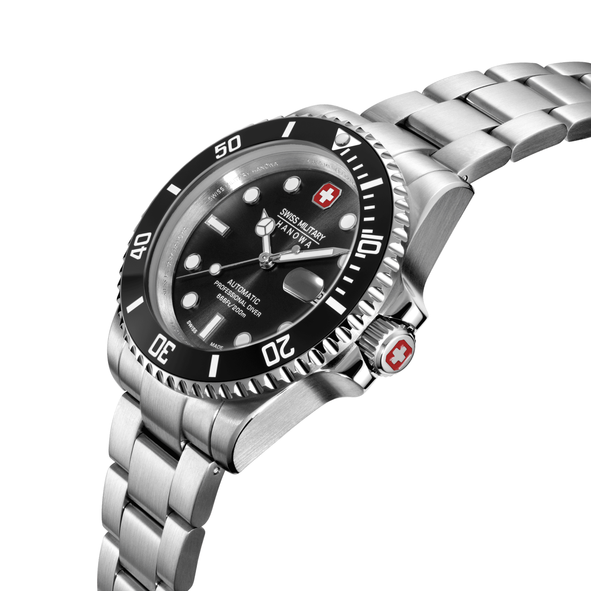 Swiss Military Hanowa Sealord SMWGL0006301 Herrenuhr Schwarz • Automatikwerk Soprod P024 • 20 ATM Wasserdicht, Bild 2