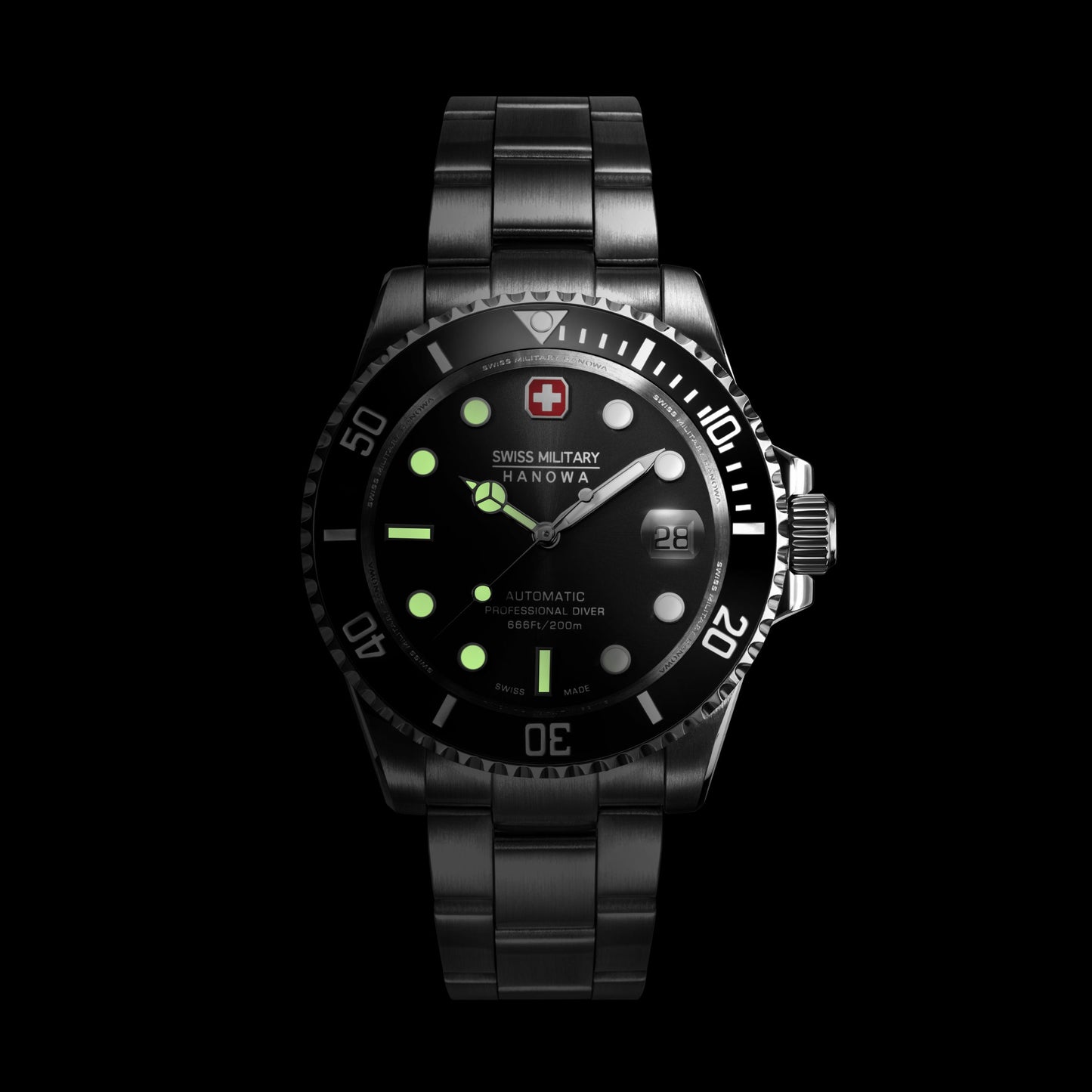Swiss Military Hanowa Sealord SMWGL0006301 Herrenuhr Schwarz • Automatikwerk Soprod P024 • 20 ATM Wasserdicht, Bild 6