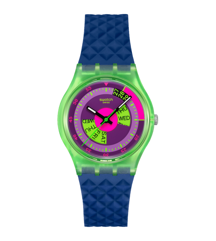Swatch Originals Medium SO28G704 Neon Skychart Armbanduhr Neon • Neon-Kollektion • 34 mm