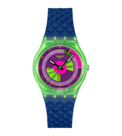 Swatch Originals Medium SO28G704 Neon Skychart Armbanduhr Neon • Neon-Kollektion • 34 mm