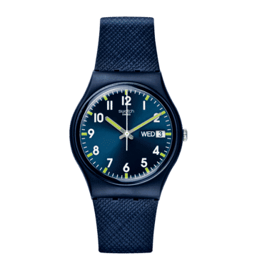 Swatch Originals SO28N702 Sir Blue Armbanduhr Blau • Quarzwerk • Leichtes Kunststoffgehäuse, Bild 3