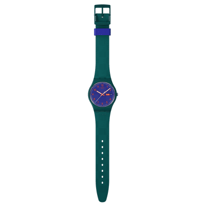 Swatch Originals SO28N706 Pattern Formation Armbanduhr Dunkelgrün • Leuchtzeiger • Tag-Datum-Anzeige, Bild 4