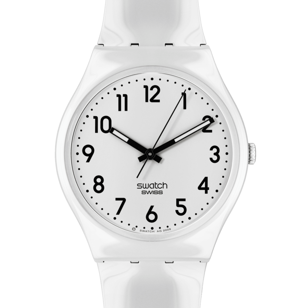 Swatch Originals Medium SO28W107-S14 Armbanduhr Weiß • Quarzwerk • Weißes Zifferblatt, Bild 2