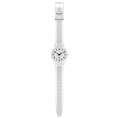 Swatch Originals Medium SO28W107-S14 Armbanduhr Weiß • Quarzwerk • Weißes Zifferblatt, Bild 3