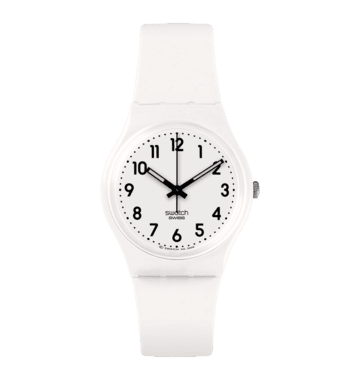 Swatch Originals Medium SO28W107-S14 Armbanduhr Weiß • Quarzwerk • Weißes Zifferblatt, Bild 4