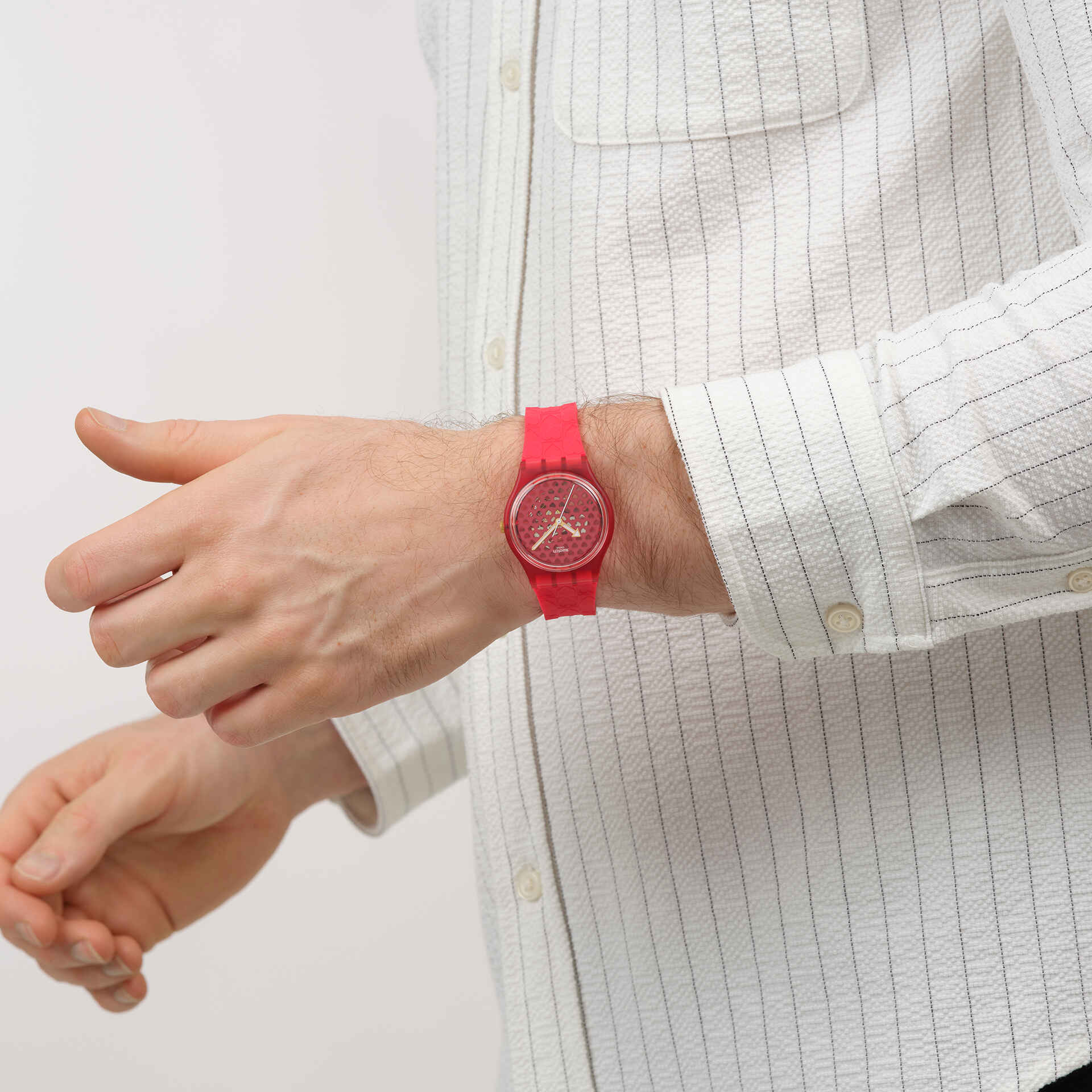 Swatch Originals Medium SO28Z122 Damenuhr Rot • Quarzwerk • Valentinstag Edition, Bild 5