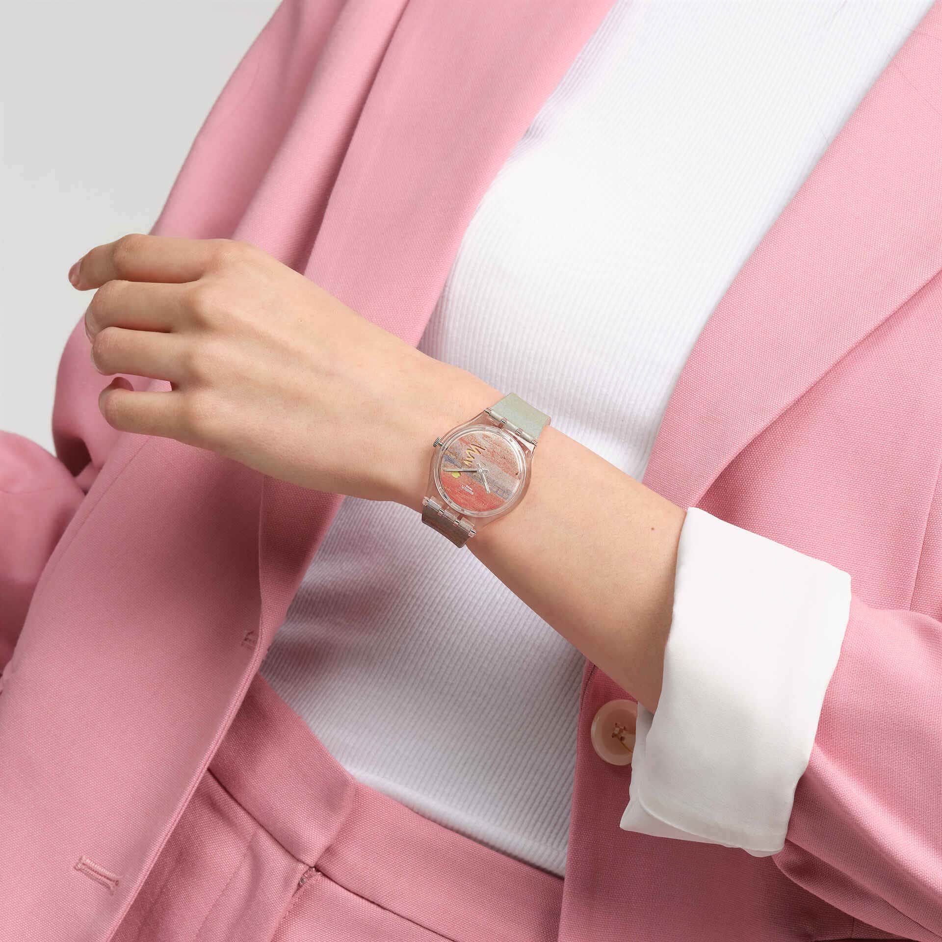 Swatch Originals SO28Z700 Armbanduhr Turner's Scarlet Sunset • Biosourced Gehäuse • Leuchtzeiger, Bild 8