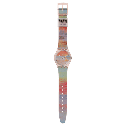 Swatch Originals SO28Z700 Armbanduhr Turner's Scarlet Sunset • Biosourced Gehäuse • Leuchtzeiger, Bild 4
