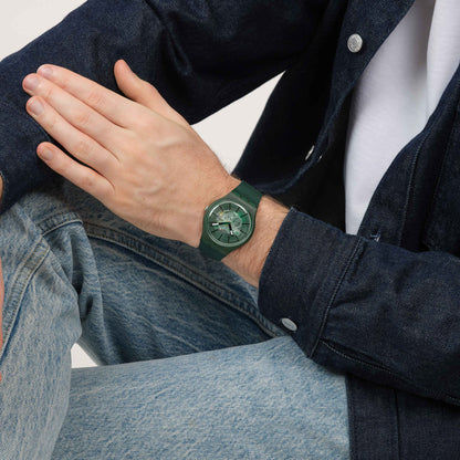 Swatch Originals Large SO29G111 Revealed in the Forest Armbanduhr • Grünes Muster-Design • Quarzwerk, Bild 2