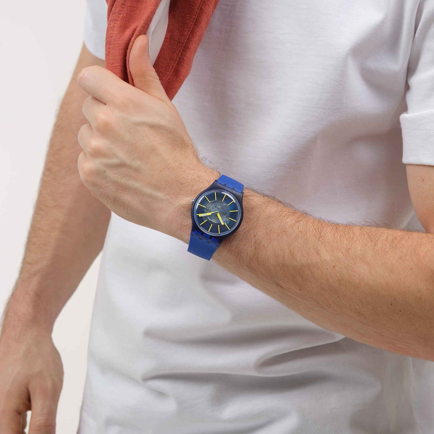 Swatch Originals Large SO29I100 Revealed in the depths Armbanduhr Blau • Leuchtzeiger & Leuchtindizes • Biosourced Gehäuse