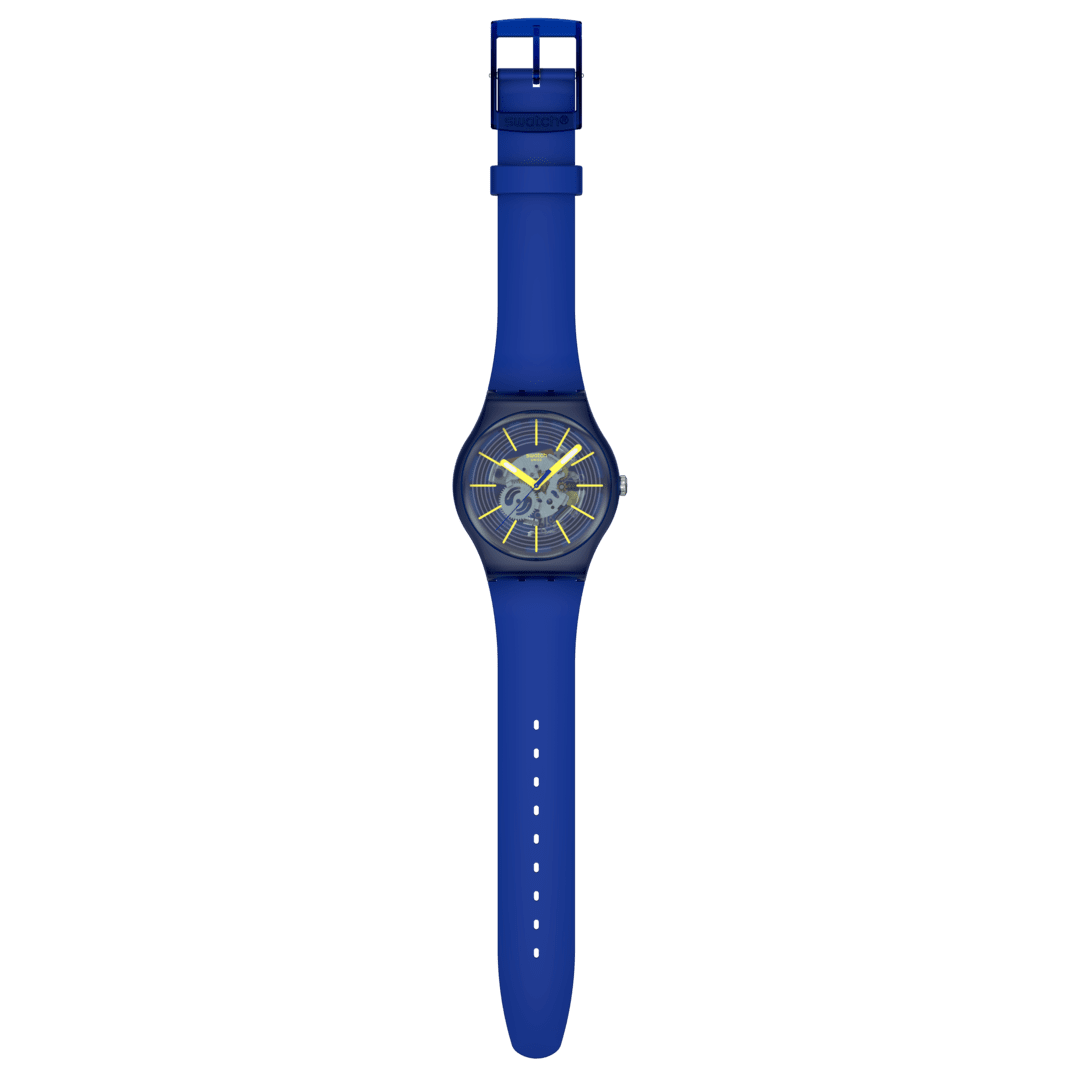 Swatch Originals Large SO29I100 Revealed in the depths Armbanduhr Blau • Leuchtzeiger & Leuchtindizes • Biosourced Gehäuse