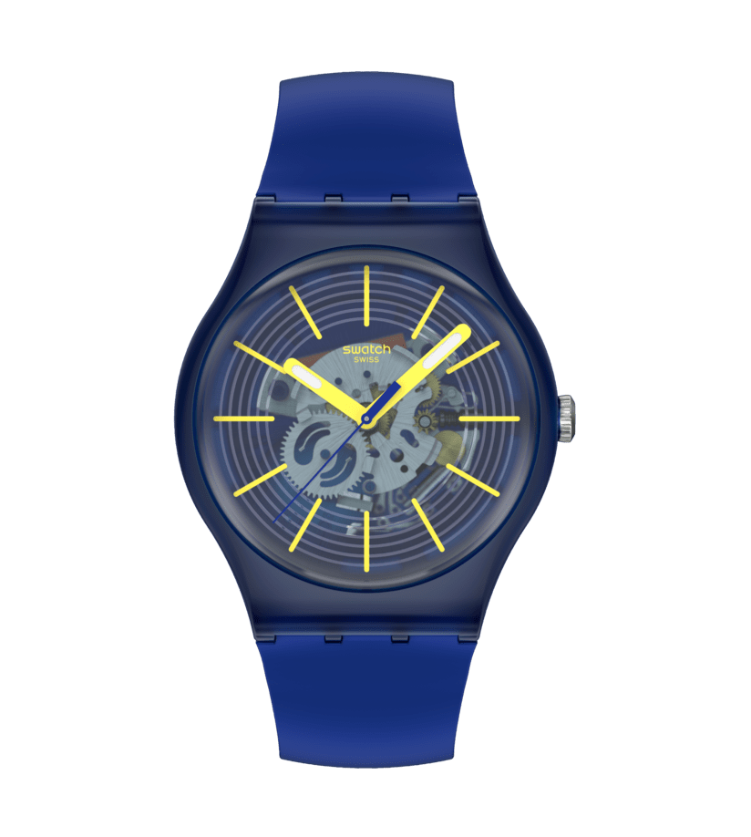 Swatch Originals Large SO29I100 Revealed in the depths Armbanduhr Blau • Leuchtzeiger & Leuchtindizes • Biosourced Gehäuse