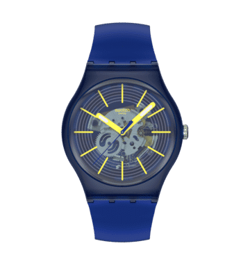 Swatch Originals Large SO29I100 Revealed in the depths Armbanduhr Blau • Leuchtzeiger & Leuchtindizes • Biosourced Gehäuse