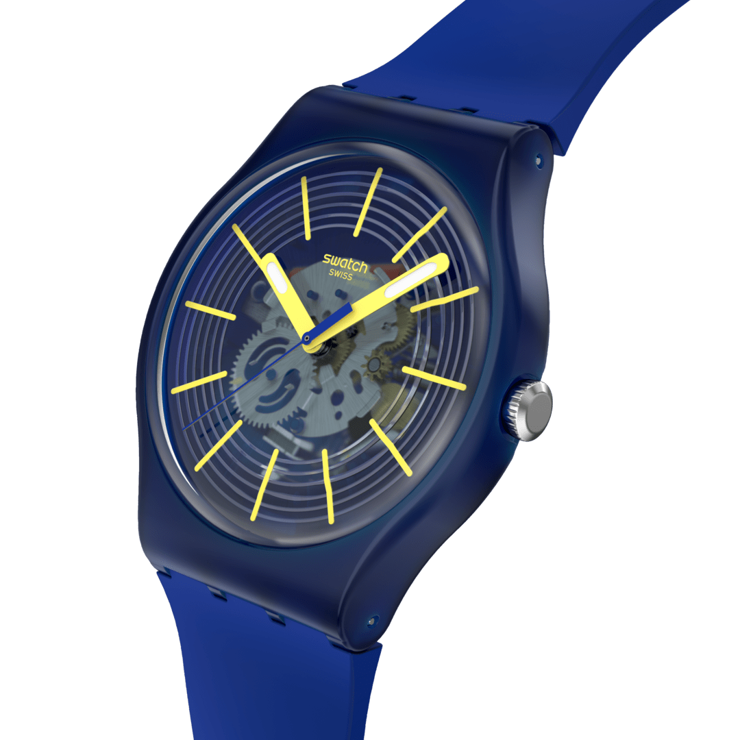 Swatch Originals Large SO29I100 Revealed in the depths Armbanduhr Blau • Leuchtzeiger & Leuchtindizes • Biosourced Gehäuse