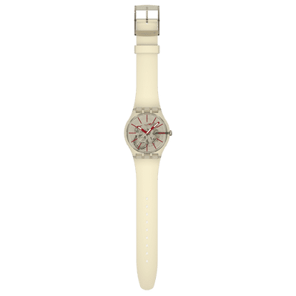 Swatch Originals Large SO29K119 Revealed in the Sand Armbanduhr Beige • Biosourced Gehäuse • Leuchtende Zeiger, Bild 4