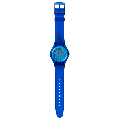 Swatch Originals Large SO29S102 Armbanduhr Blau • Biosourced Gehäuse • Retro 80s Design, Bild 4