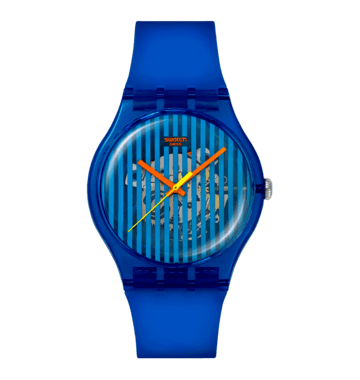 Swatch Originals Large SO29S102 Armbanduhr Blau • Biosourced Gehäuse • Retro 80s Design, Bild 8