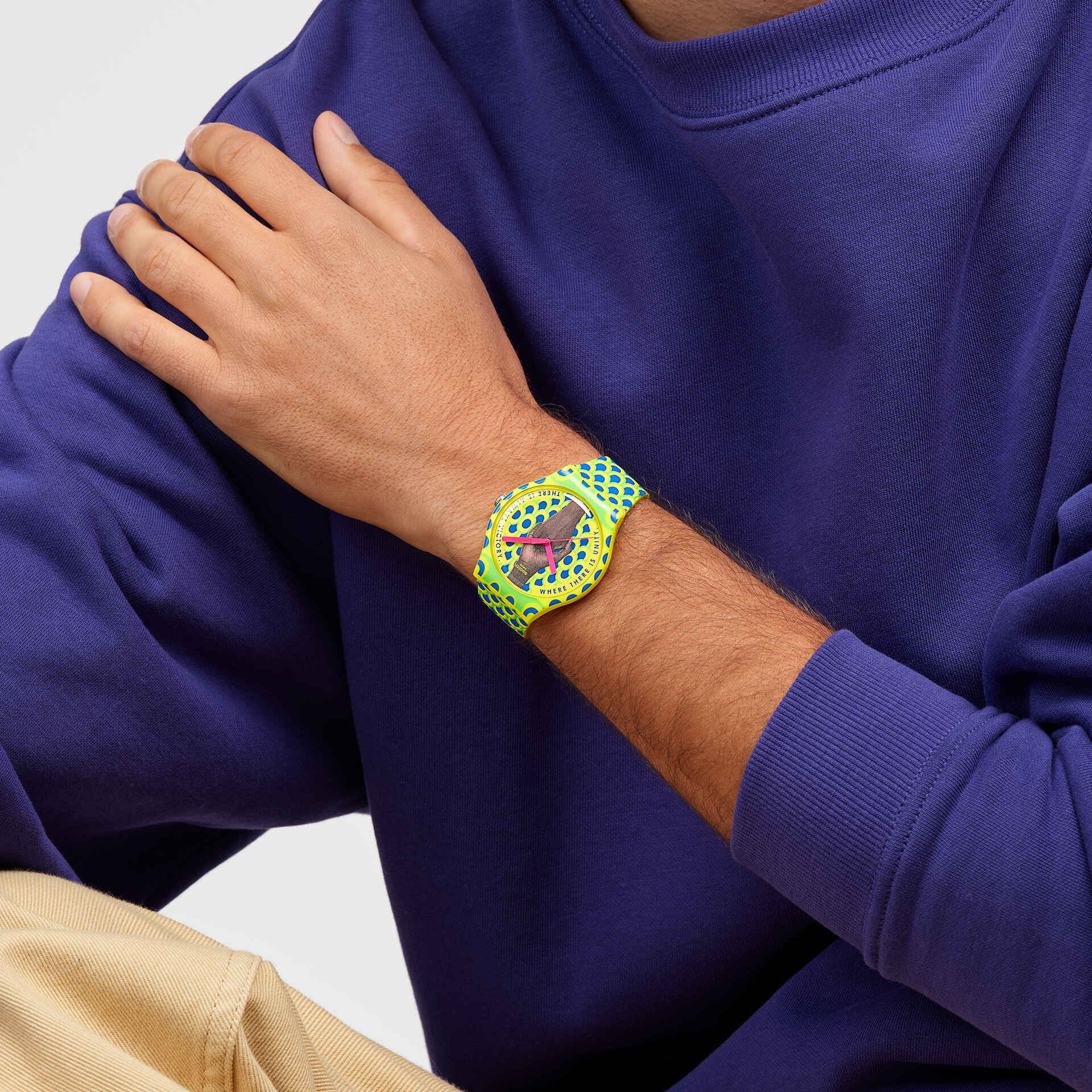 Swatch Originals Large SO29Z148 Unity Always Armbanduhr Gelb • Biosourced Gehäuse • Künstler-Edition, Bild 5