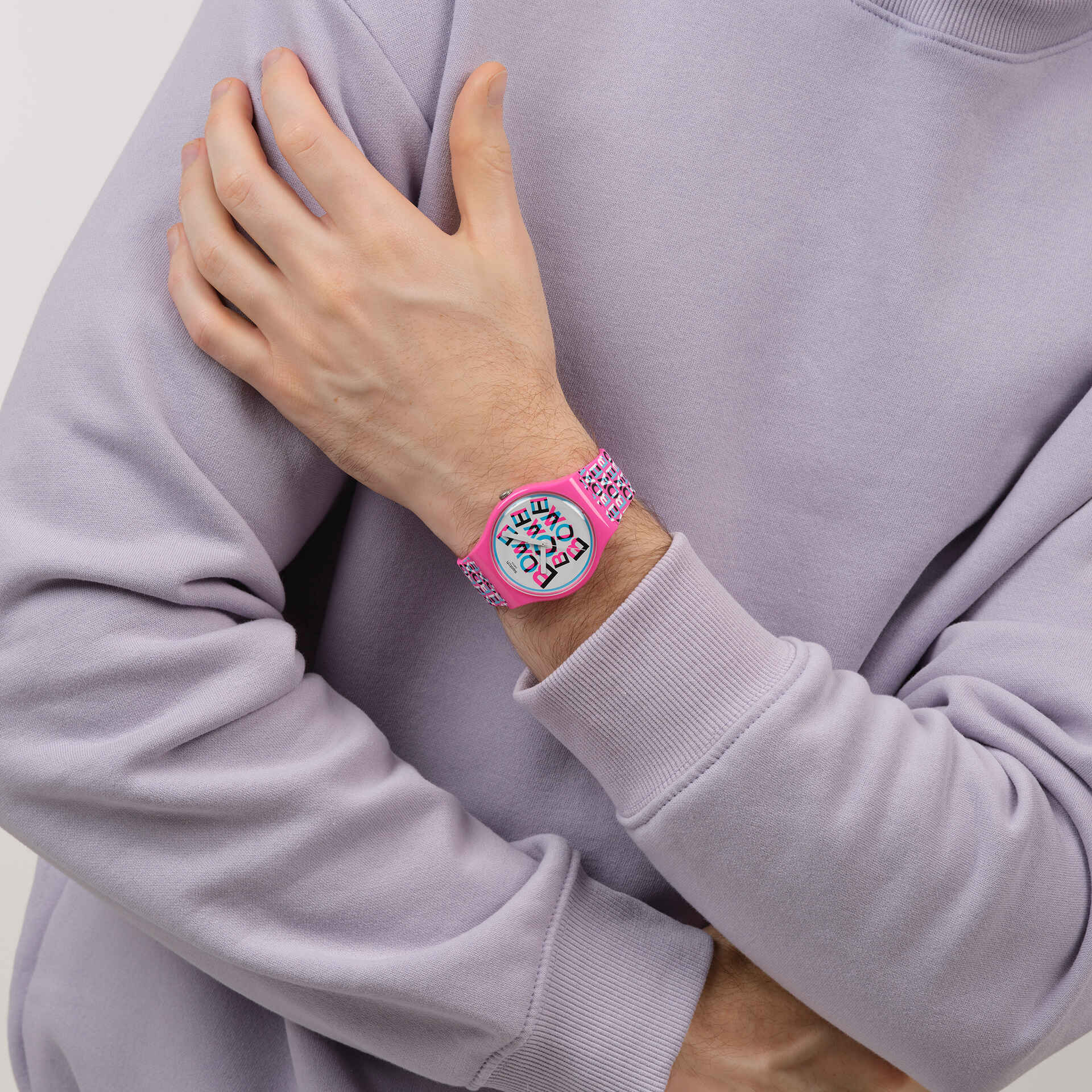 Swatch Love & Blah SO29Z156 Damenuhr Rosa • Biosourced-Gehäuse • Valentinstag Special, Bild 8
