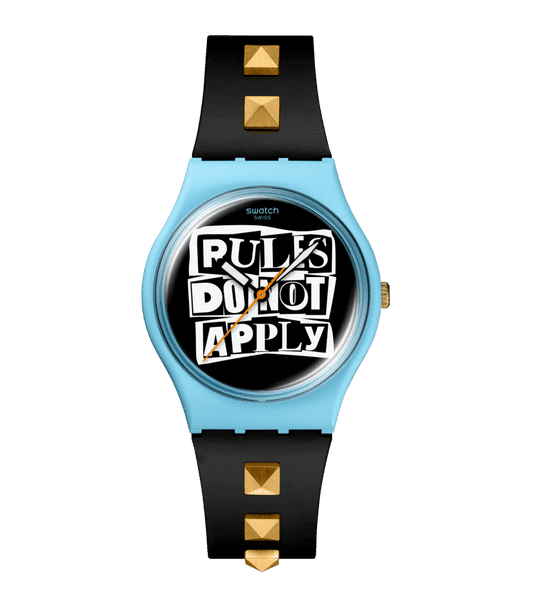 Swatch Originals SO31L101 Broken Rules Damen Armbanduhr • Quarzwerk • Schwarzes Design