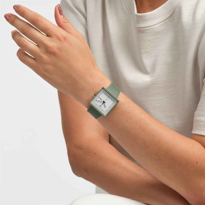 Swatch What If Square SO34G700 Armbanduhr Grün • Bioceramic-Gehäuse • Markantes Quadrat-Design, Bild 2