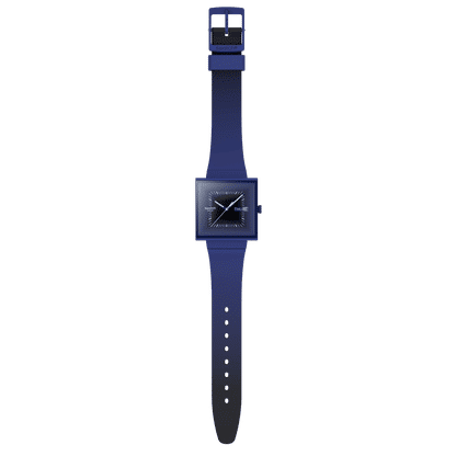 Swatch What If Square SO34N700 Squarely Blacklight Armbanduhr Schwarz • Quarzwerk • Unisex-Design, Bild 4