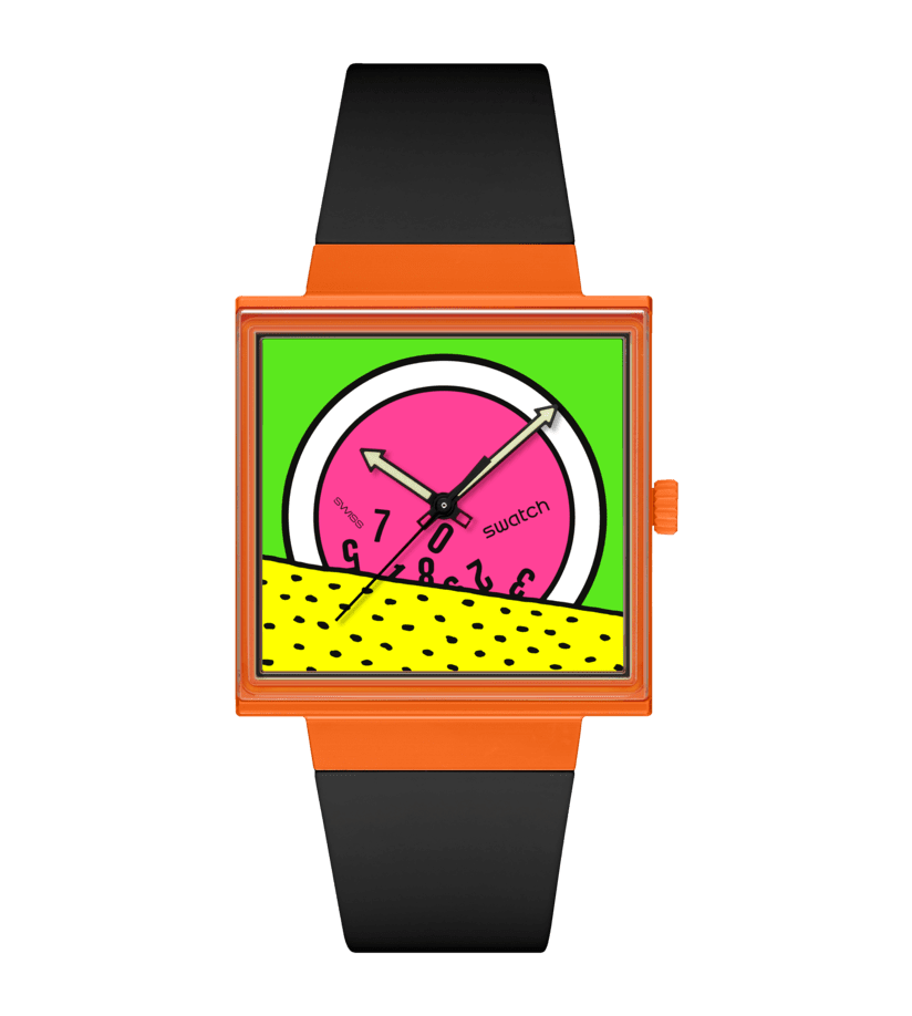 Swatch Break Time SO34Z101 Armbanduhr Orange • Bioceramic-Gehäuse • Leuchtzeiger