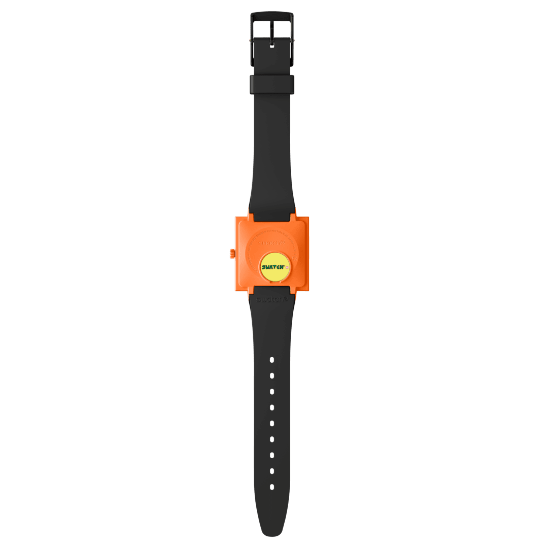 Swatch Break Time SO34Z101 Armbanduhr Orange • Bioceramic-Gehäuse • Leuchtzeiger, Bild 5