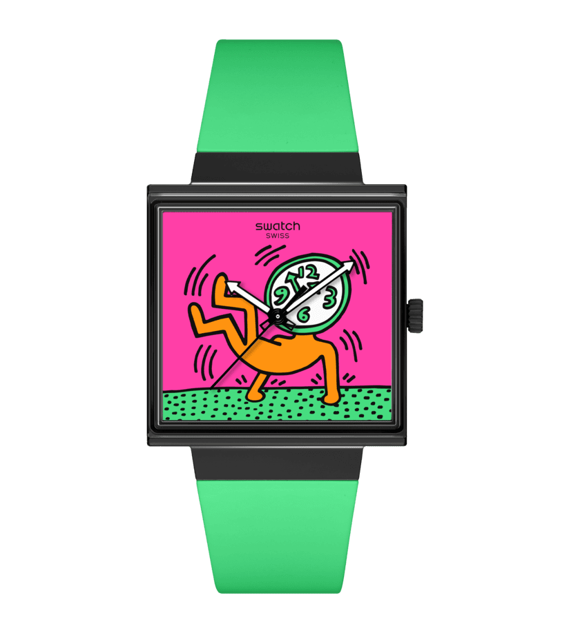 Swatch Breaks Off SO34Z102 Armbanduhr Schwarz • Biokeram-Gehäuse • Leuchtende Zeiger