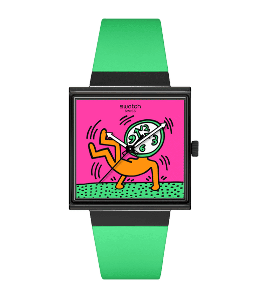 Swatch Breaks Off SO34Z102 Armbanduhr Schwarz • Biokeram-Gehäuse • Leuchtende Zeiger