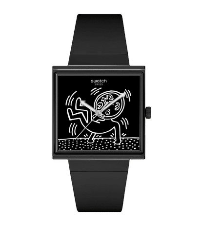 Swatch Break Loose SO34Z103 Armbanduhr Schwarz • Bioceramic-Gehäuse • Leuchtzeiger