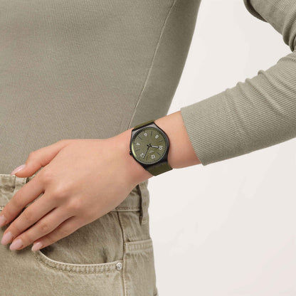 Swatch New Skin Irony SS07B115 Damen Armbanduhr Dunkelgrün • Leuchtzeigerzeiger • Ultraflach, Bild 6