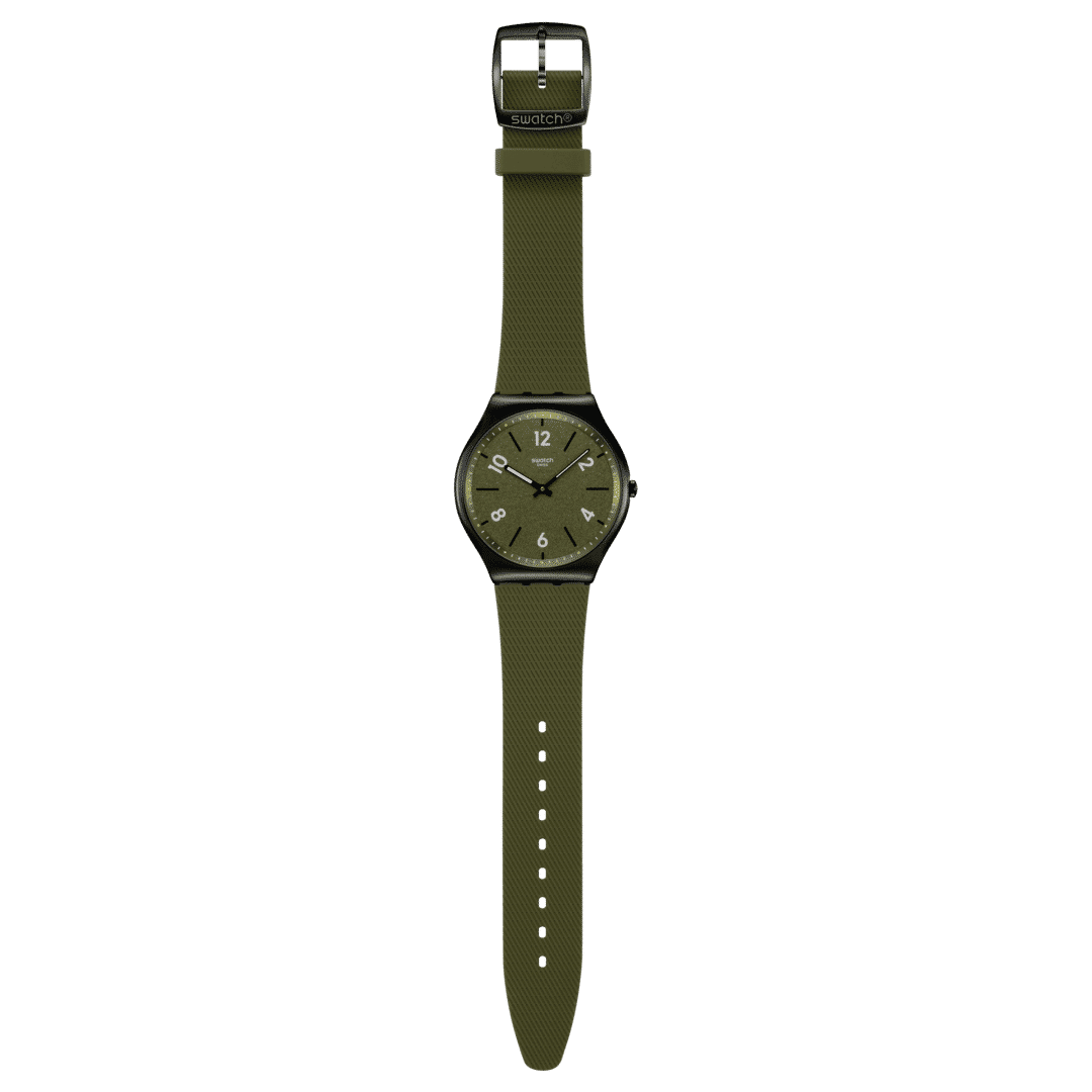 Swatch New Skin Irony SS07B115 Damen Armbanduhr Dunkelgrün • Leuchtzeigerzeiger • Ultraflach, Bild 4