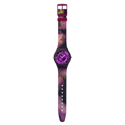 Swatch Skin SS08B106 Paradise Bloom Damenuhr Lila • Biosourced Gehäuse • Leuchtzähler, Bild 4