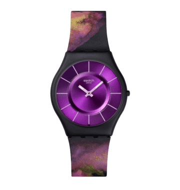 Swatch Skin SS08B106 Paradise Bloom Damenuhr Lila • Biosourced Gehäuse • Leuchtzähler, Bild 11