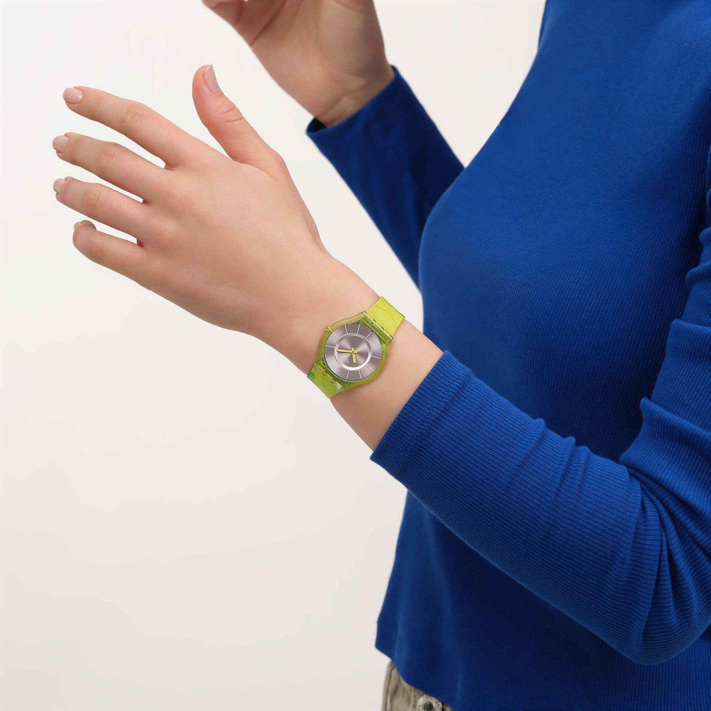 Swatch Paradise Canopy SS08G112 Damen Armbanduhr Transparent • Biosourced Gehäuse • Leuchtzeiger, Bild 6