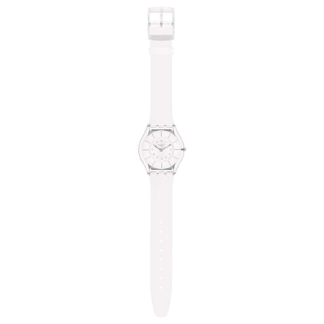 Swatch Skin SS08K102-S14 Damen Armbanduhr Weiß • Ultra-dünnes Gehäuse • Biosourced Materialien, Bild 4