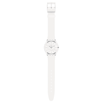 Swatch Skin SS08K102-S14 Damen Armbanduhr Weiß • Ultra-dünnes Gehäuse • Biosourced Materialien, Bild 4