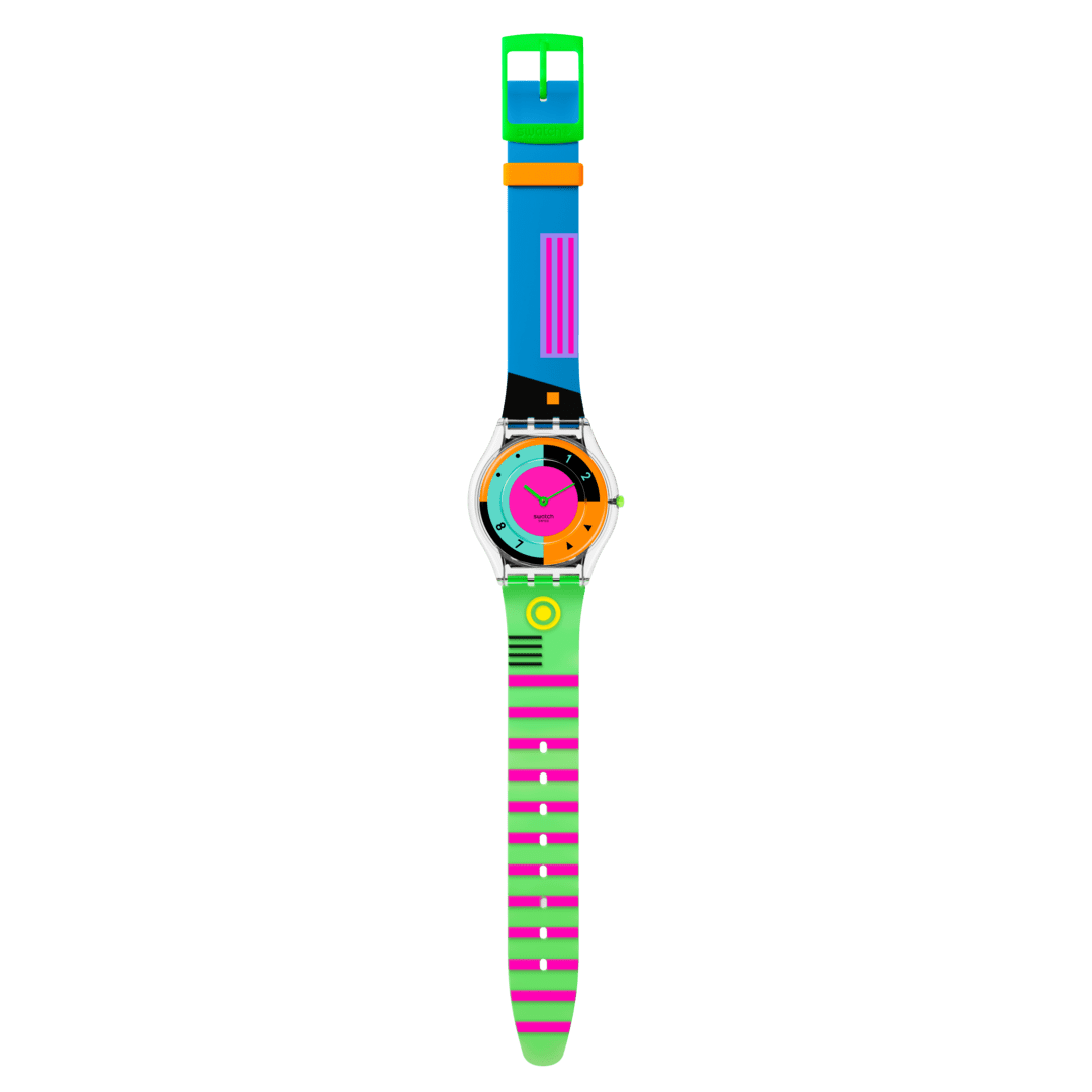 Swatch Neon Hot Racer SS08K119 Damen Armbanduhr • Ultra-Slim Design • Lebendiges Neon-Design, Bild 4