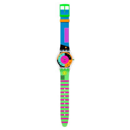 Swatch Neon Hot Racer SS08K119 Damen Armbanduhr • Ultra-Slim Design • Lebendiges Neon-Design, Bild 4