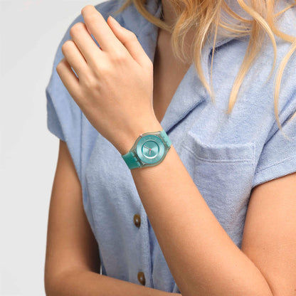 Swatch Skin SS08L100 Pastelicious Teal Damenuhr • Ultraflaches Design • Pastell-Stil, Bild 6