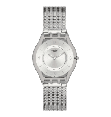 Swatch Metal Knit Again SS08M100M Armbanduhr • Skin-dünn • Gestricktes Metallarmband, Bild 3